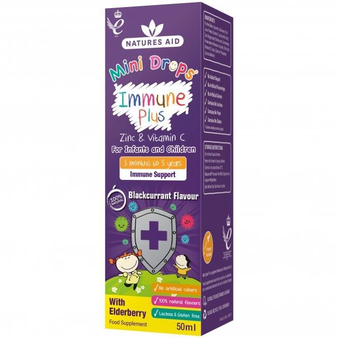 Natures Aid Mini Drops Immune Plus Vegan McGrocer Direct   