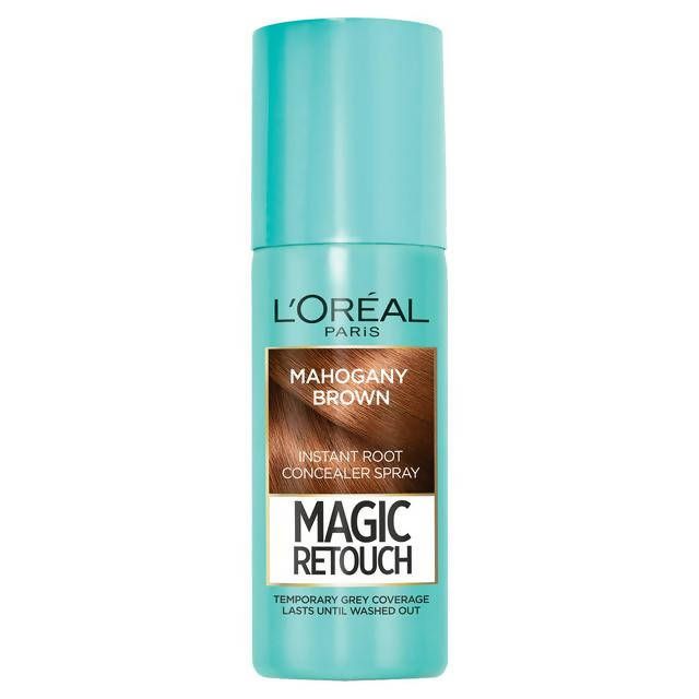 L'Oreal Paris Magic Retouch Temporary Instant Grey Root Concealer Spray Mahogany Brown Brunette Sainsburys   