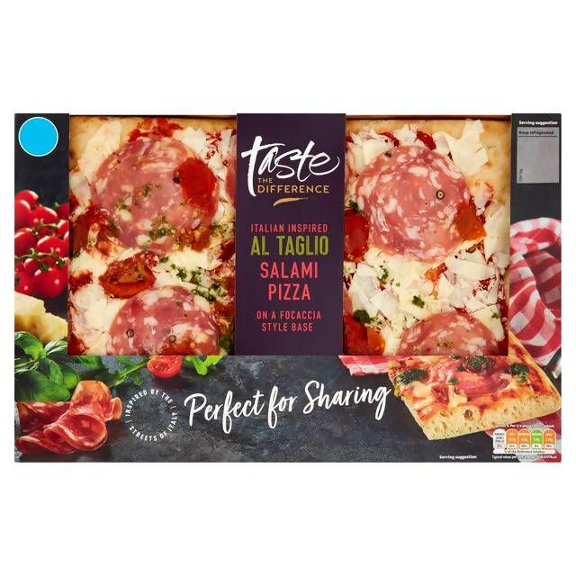 Sainsbury's Italian Inspired Al Taglio Salami Pizza, Taste the Difference 607g