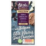 Sainsbury's Free From Triple Chocolate Cookies, Taste the Difference 150g gluten free Sainsburys   