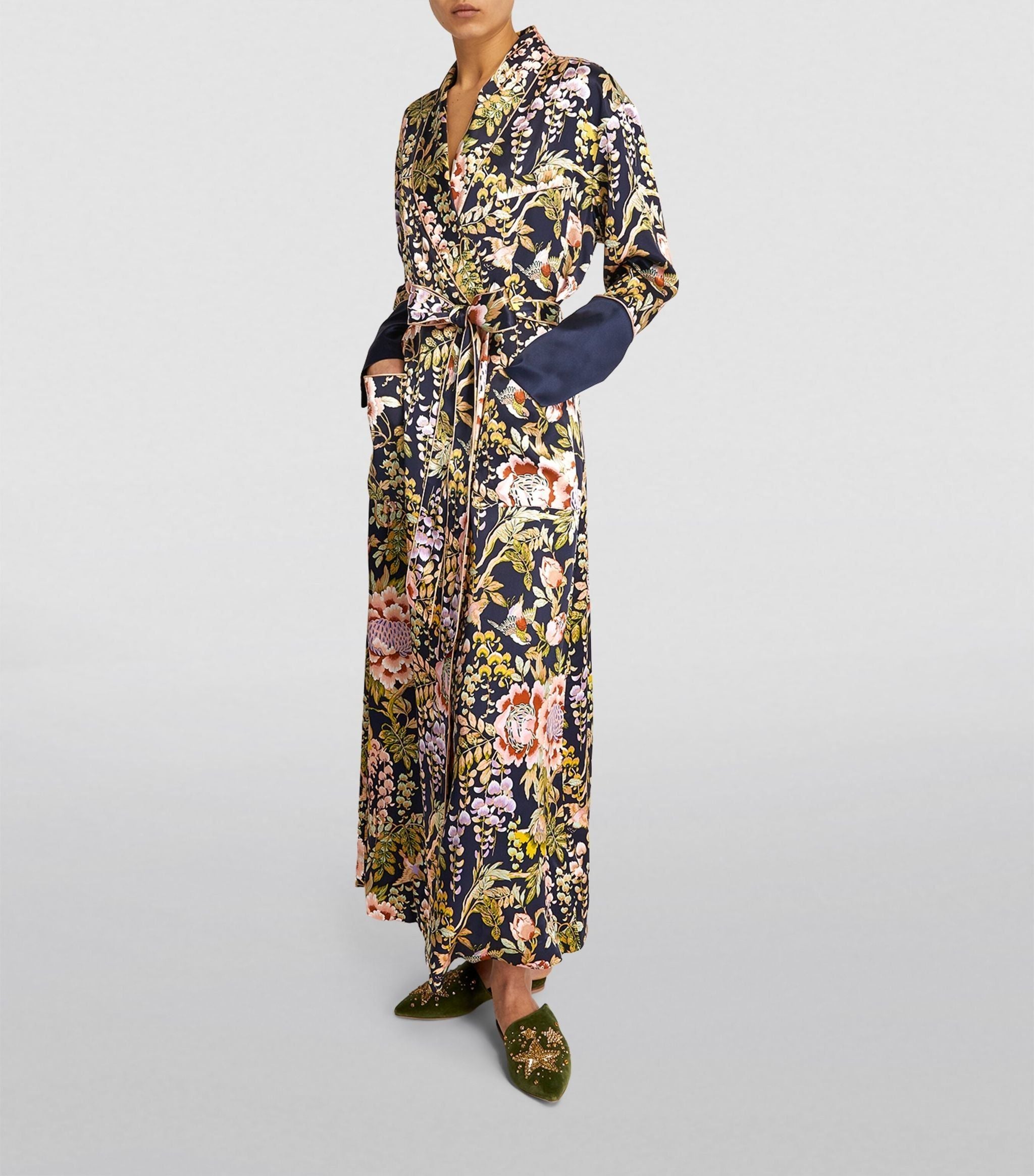 Silk Long Capability Robe GOODS Harrods   