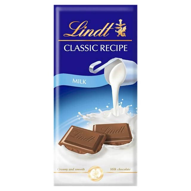 Lindt Classic Recipe Milk Chocolate Bar 125g Block chocolate bars Sainsburys   