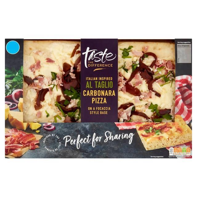 Sainsbury's Italian Inspired Al Taglio Carbonara Pizza, Taste the Difference 573g