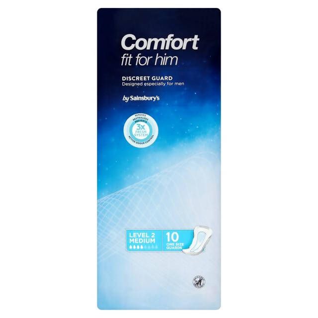 Sainsbury's Comfort Men Guard 2 x10 PERSONAL CARE Sainsburys   