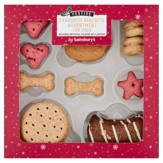 Sainsbury's Festive Favourite Biscuits Assortment for Dogs 190g