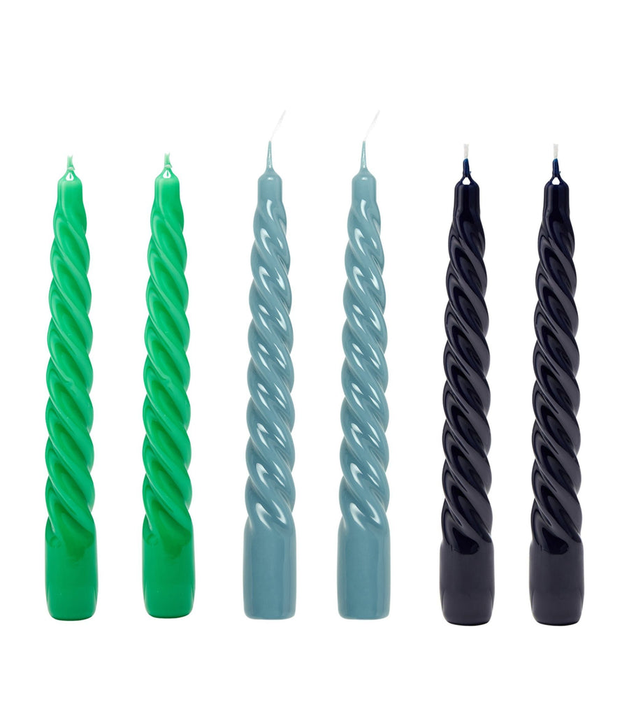 Lacquered Twist Candles (Set of 6)