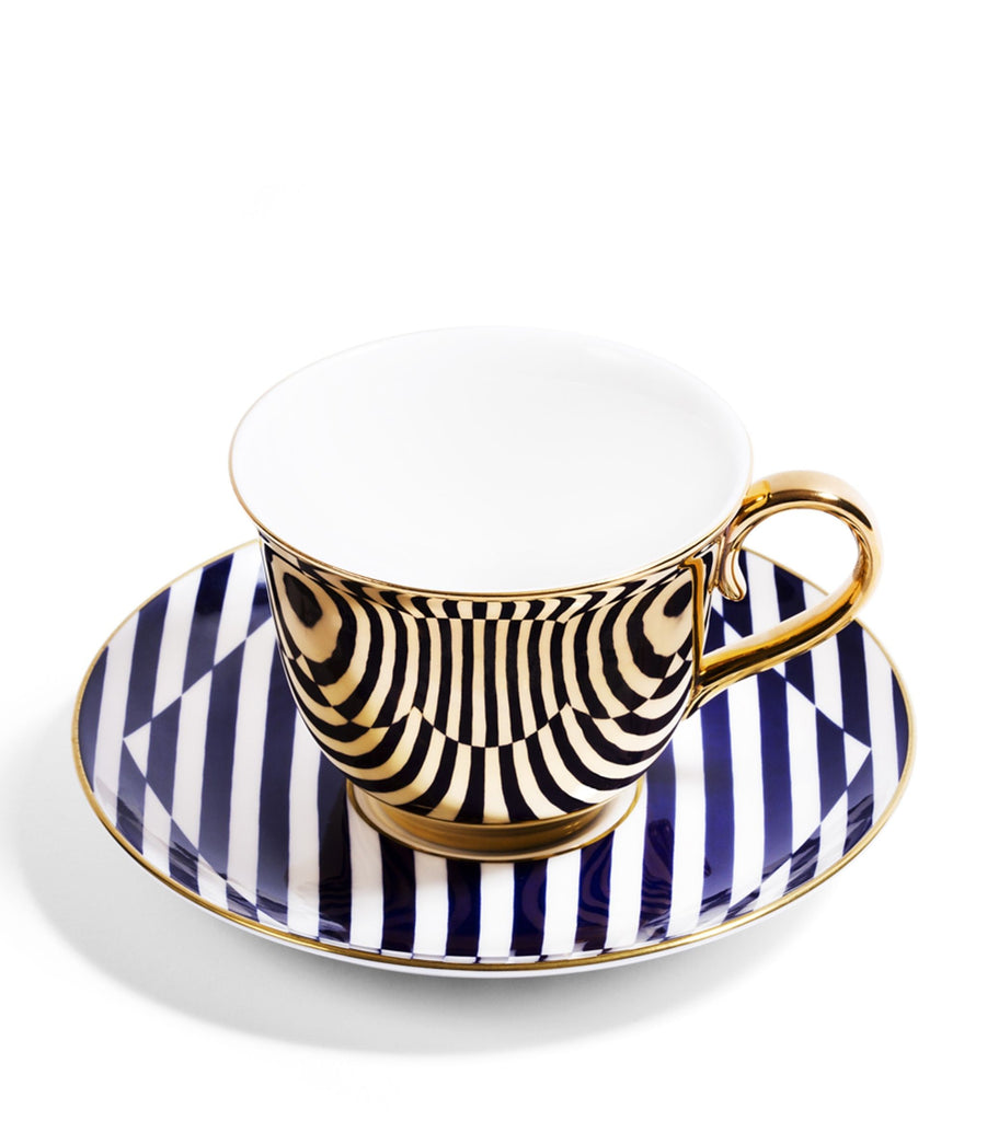 Superstripe Teacup and Saucer