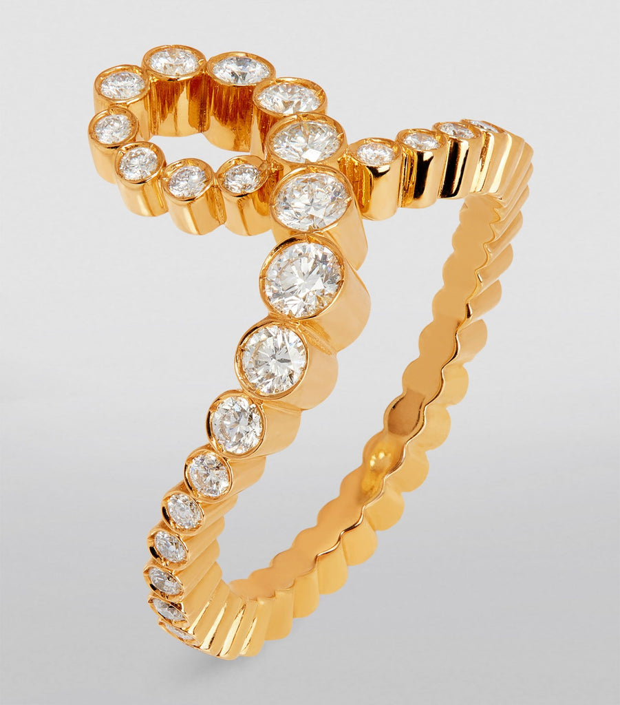 Yellow Gold and Diamond Grand Ensemble Ruban Ring