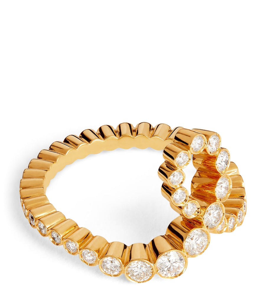 Yellow Gold and Diamond Grand Ensemble Ruban Ring