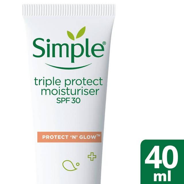 Simple Protect 'N' Glow Triple Protect Moisturiser SPF 30 40ml All Sainsburys   