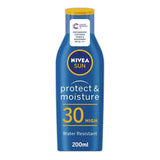 Nivea Sun Protect & Moisture Sun Cream Lotion SPF30 200ml face & body skincare Sainsburys   