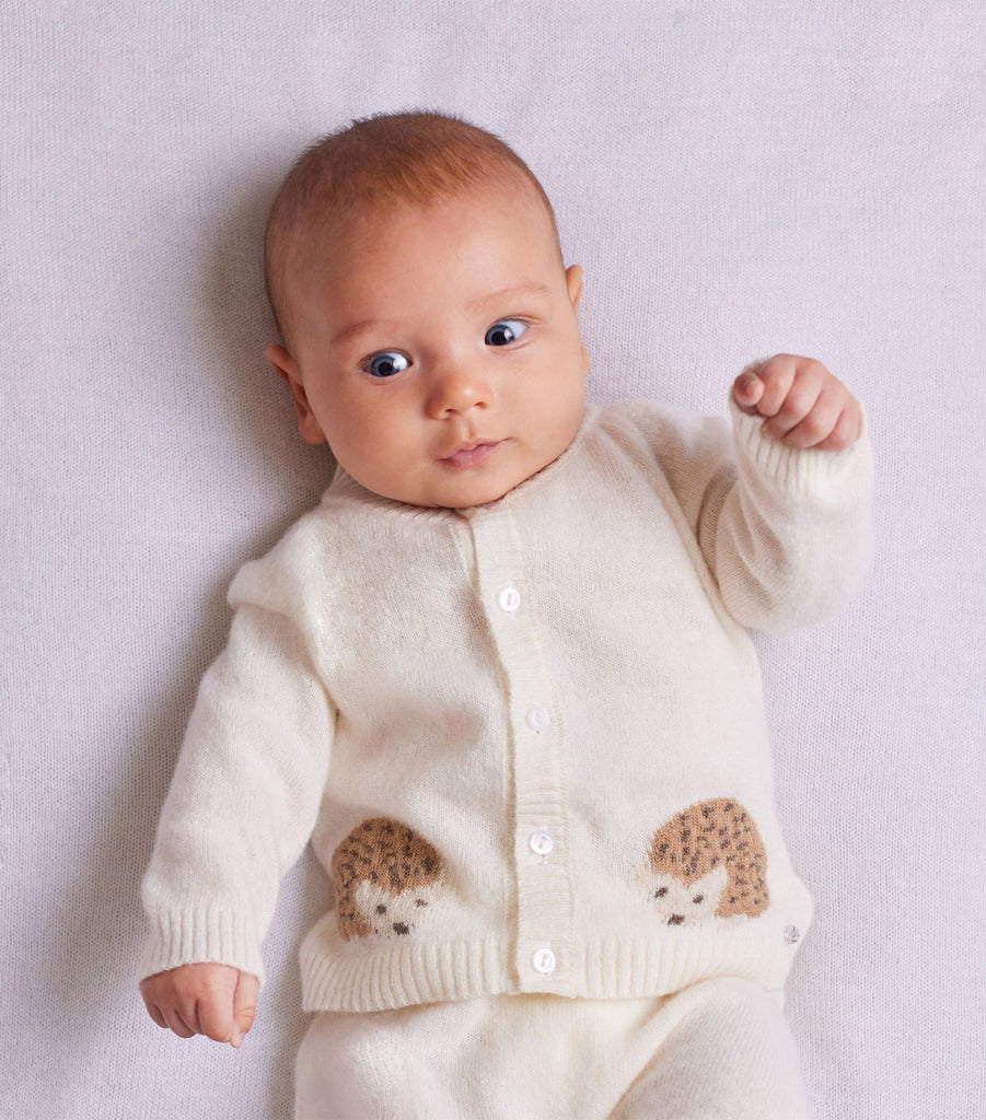 Wool-Cashmere-Blend Prickles Cardigan (0-9 Months)