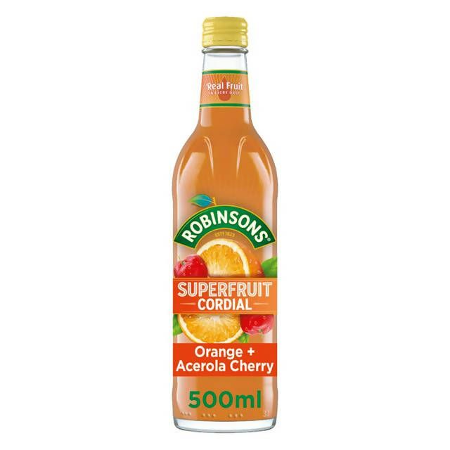 Robinsons Superfruit Cordial Orange and Cherry 500ml Cordials Sainsburys   