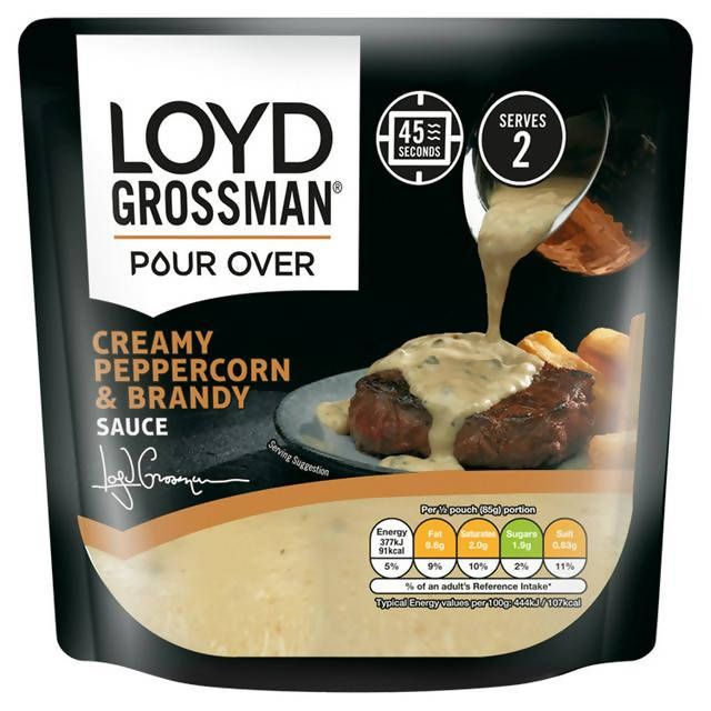 Loyd Grossman Pour Over Sauce Peppercorn & Brandy 170g GOODS Sainsburys   