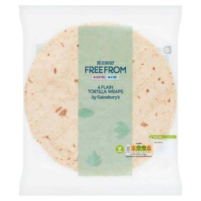 Sainsbury's Free From White Tortilla Wrap x4