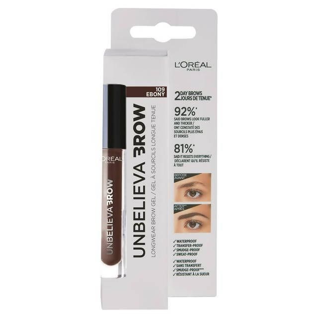 L'Oreal Paris Unbelieva'brow Long-Lasting Brow Gel 109 Ebony